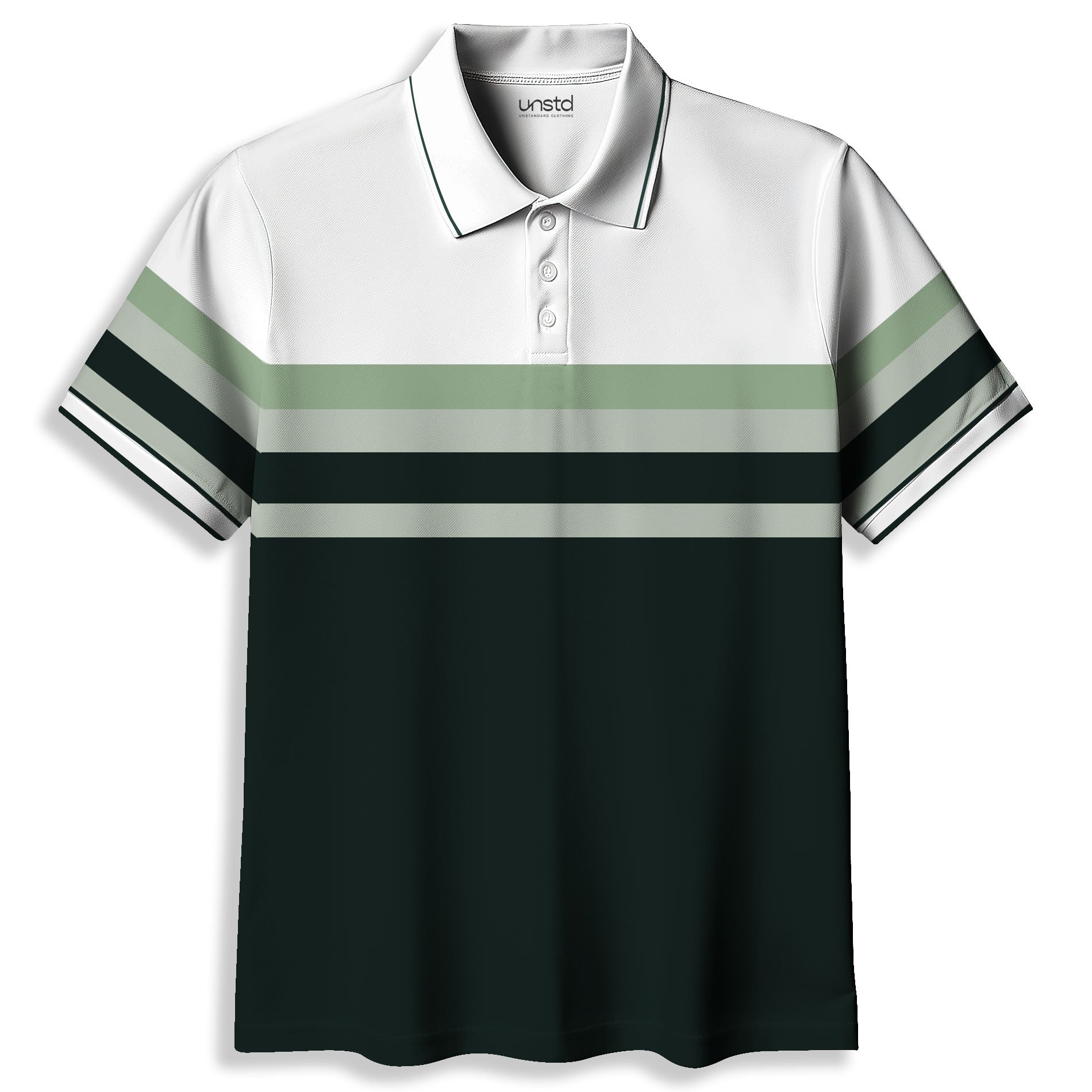 uniqlo black and white striped polo shirt mens