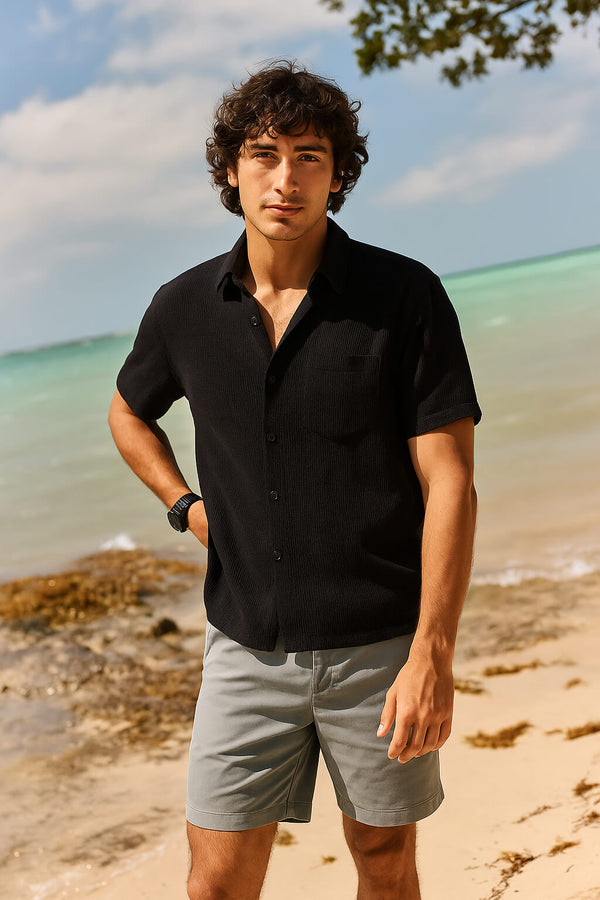 Textured Short Sleeve Shirt