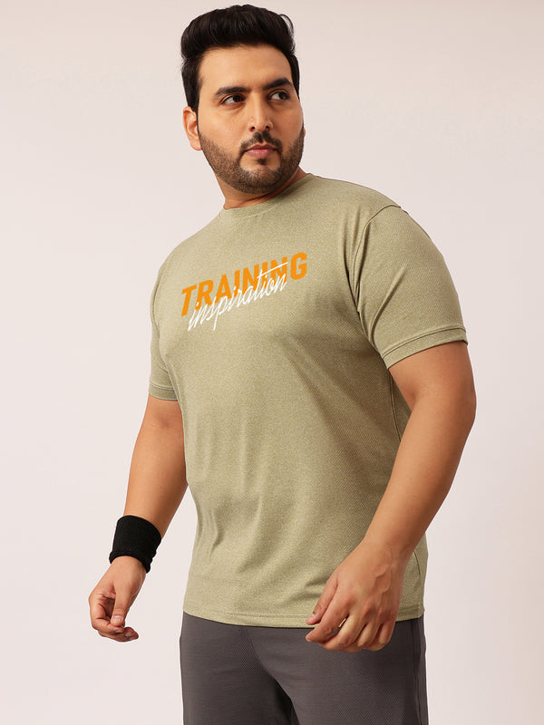 Training Inspiration Rapid Dry Premium Gym T-shirt in Light Olive Green
