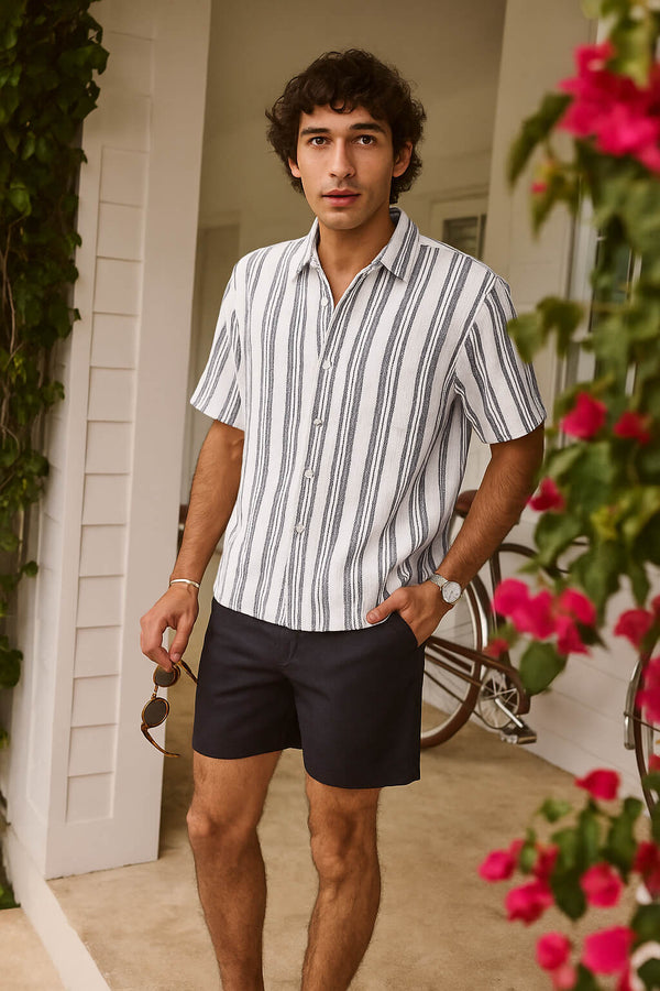 Waffle Stripe Relaxed Fit shirt