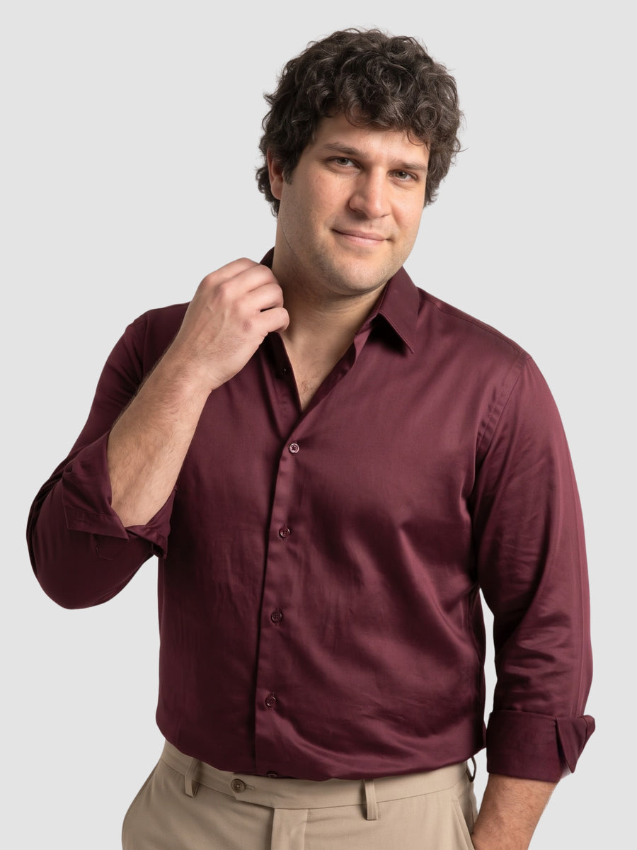 Satin Stretchable Premium Plus Size Shirt