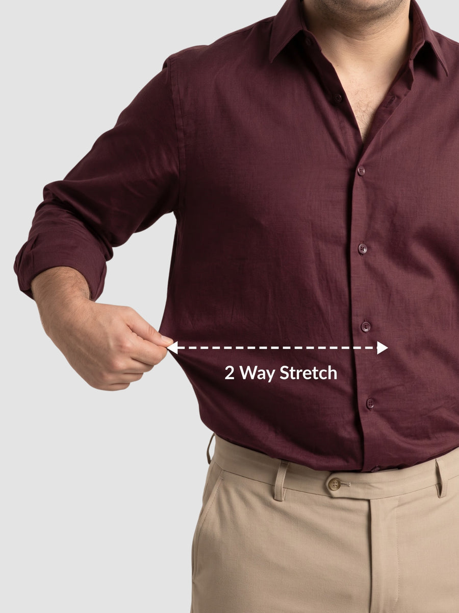 Satin Stretchable Premium Plus Size Shirt