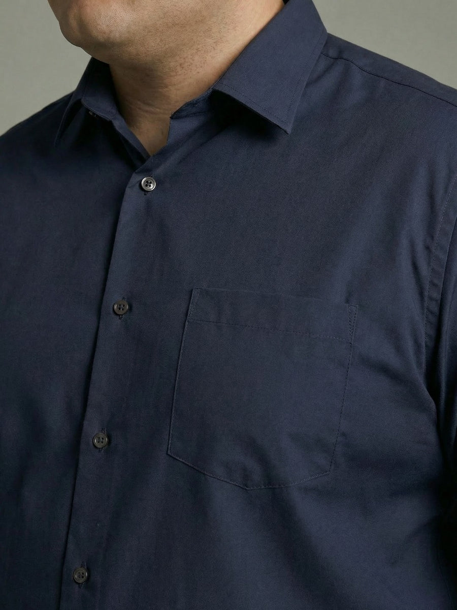 Premium Poplin Solid Plus Size Shirt
