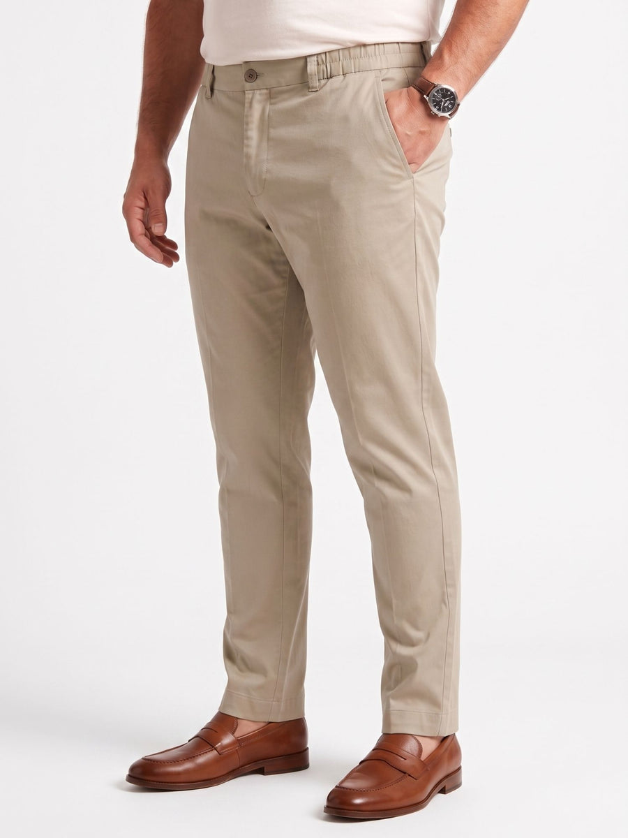 Satin Cotton Plus Size Chinos