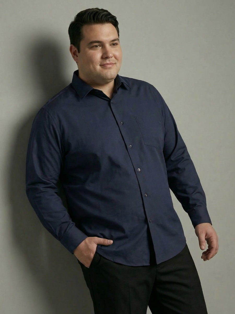 Premium Poplin Solid Plus Size Shirt