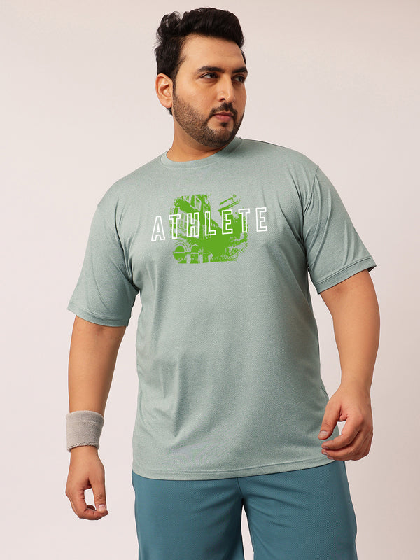 Athlete Rapid Dry Premium Gym T-shirt in Sage Green