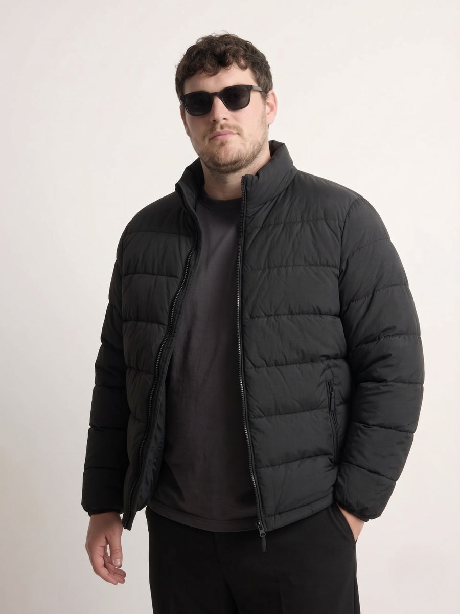 Quilted Water-Repellent Plus Size Puffer Jacket