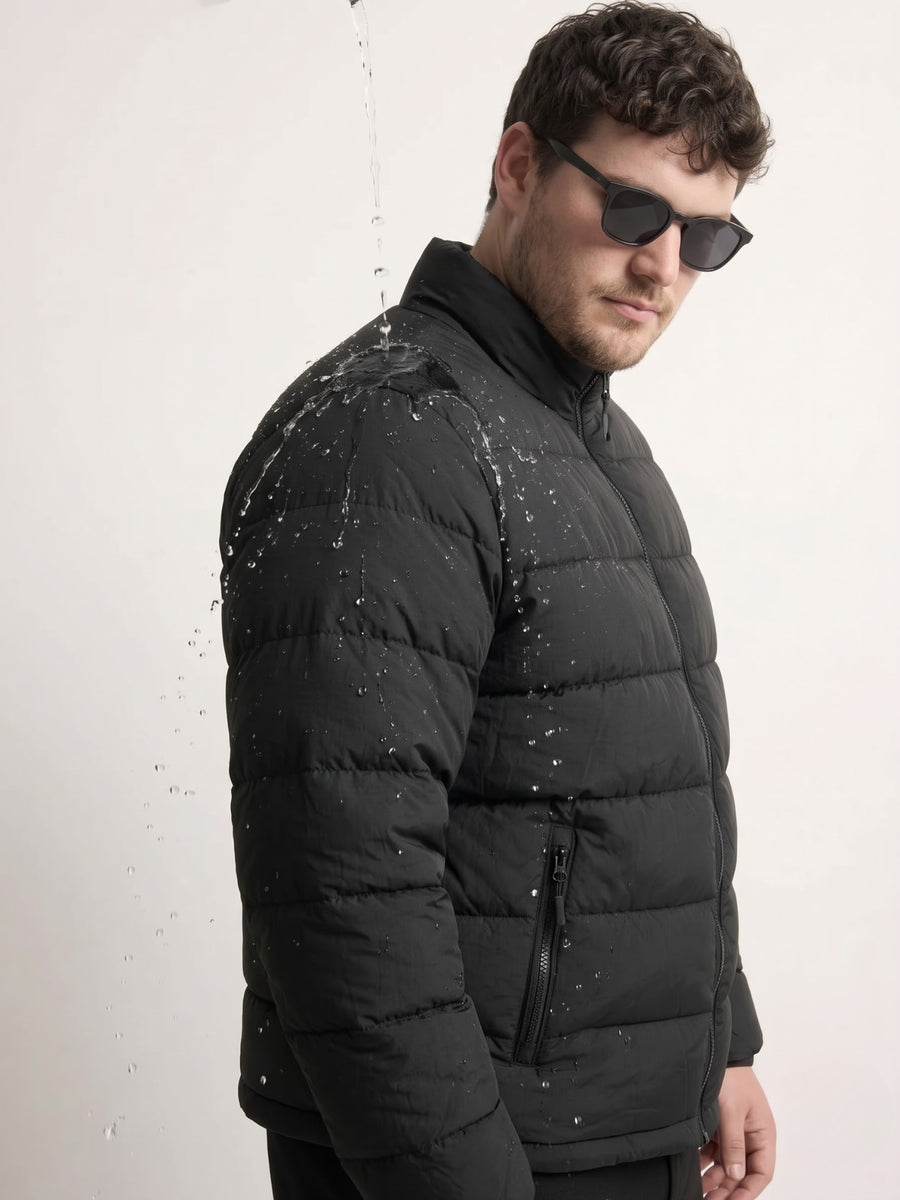 Quilted Water-Repellent Plus Size Puffer Jacket