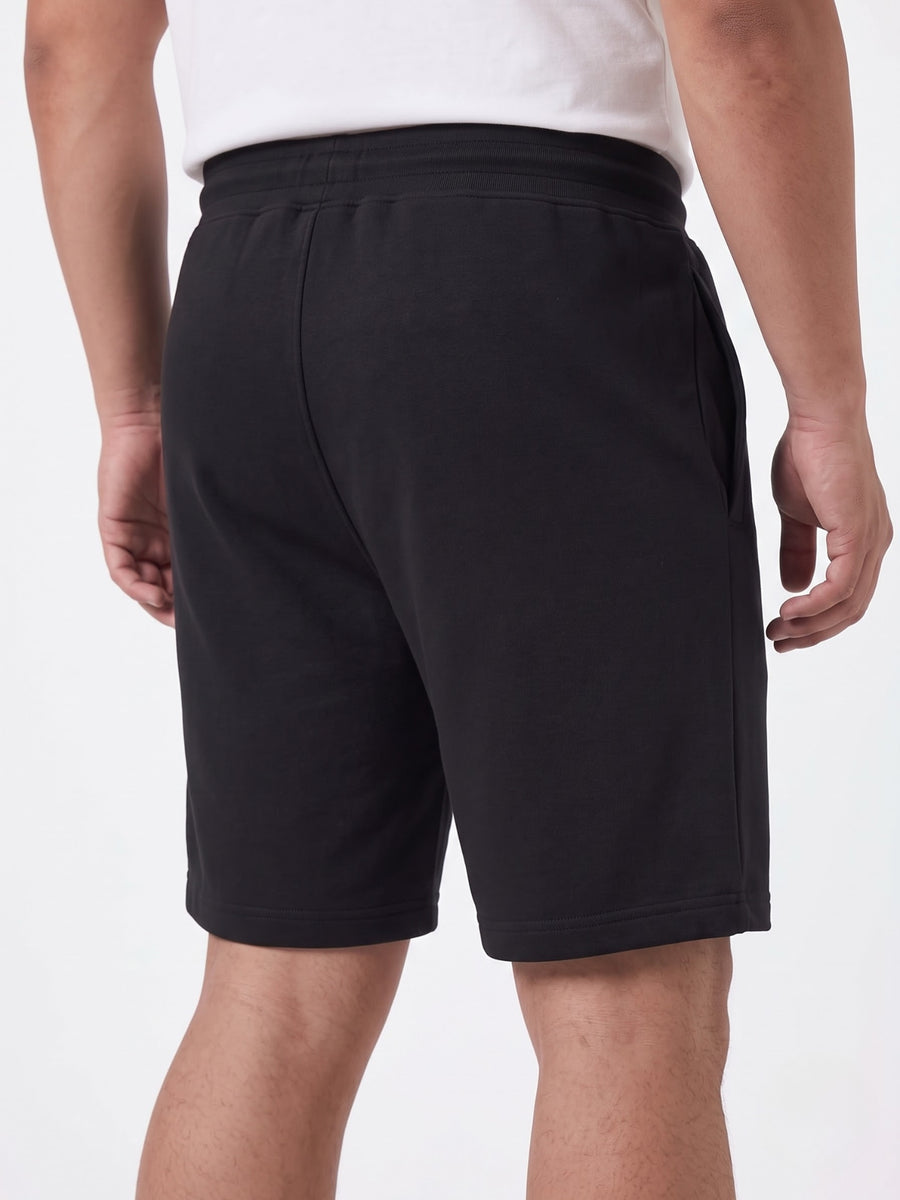 Plus Size French Terry Mid-Rise Shorts with Zip Pocket