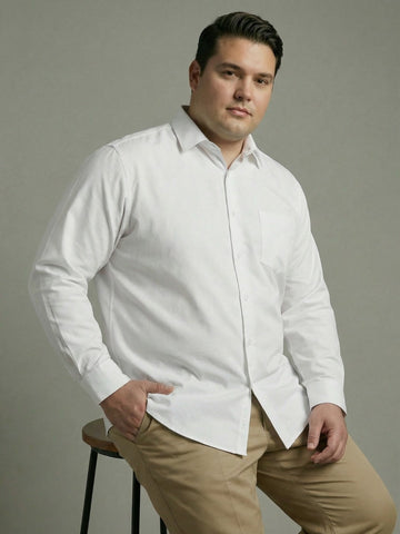 Premium Poplin Solid Plus Size Shirt