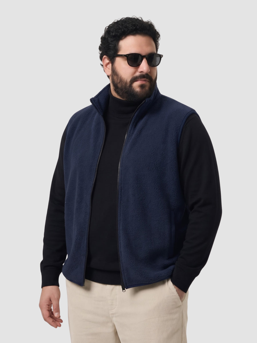 Fleece Half  Heavy Weight Plus size Zipper Jacket