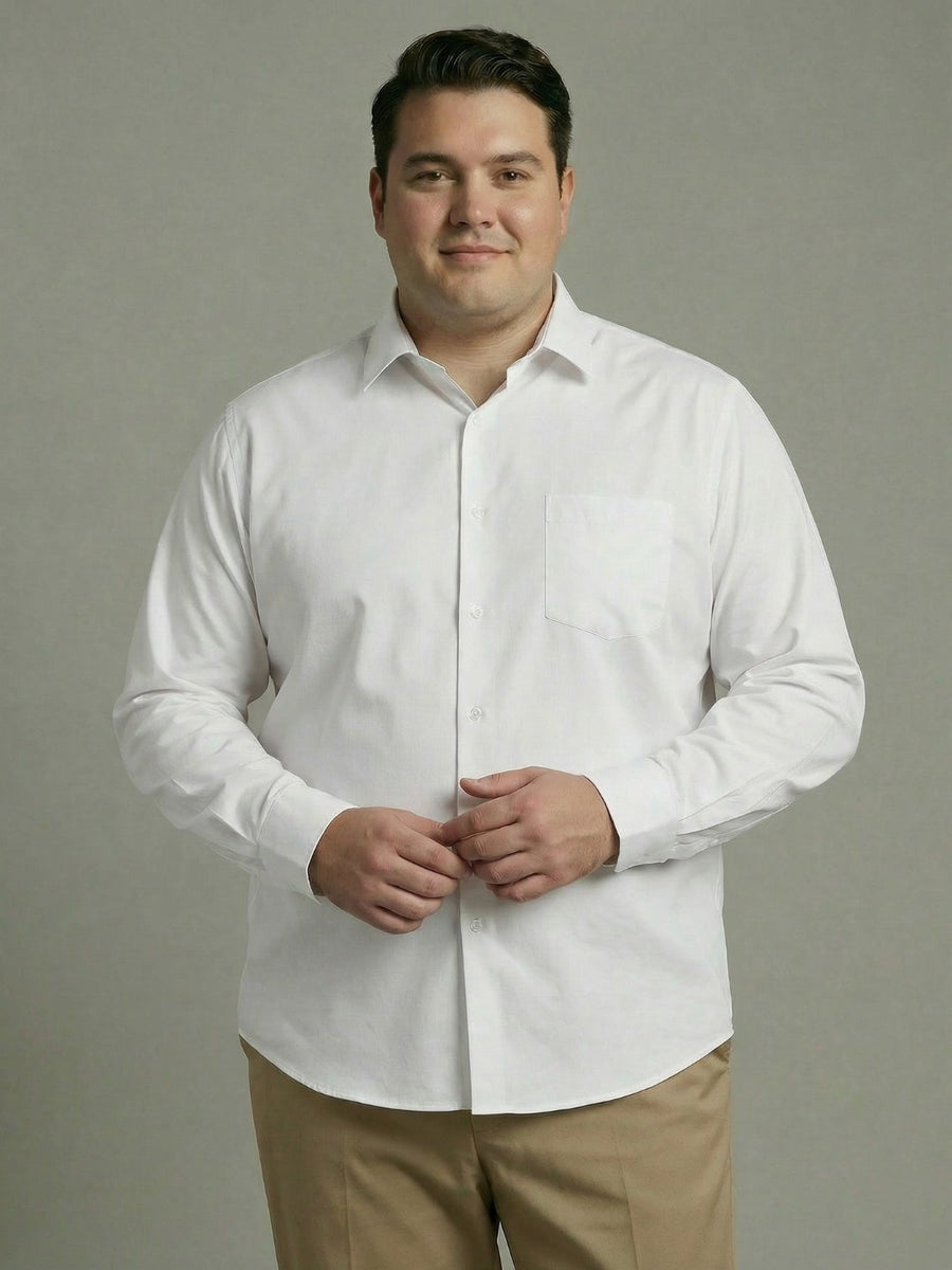 Premium Poplin Solid Plus Size Shirt