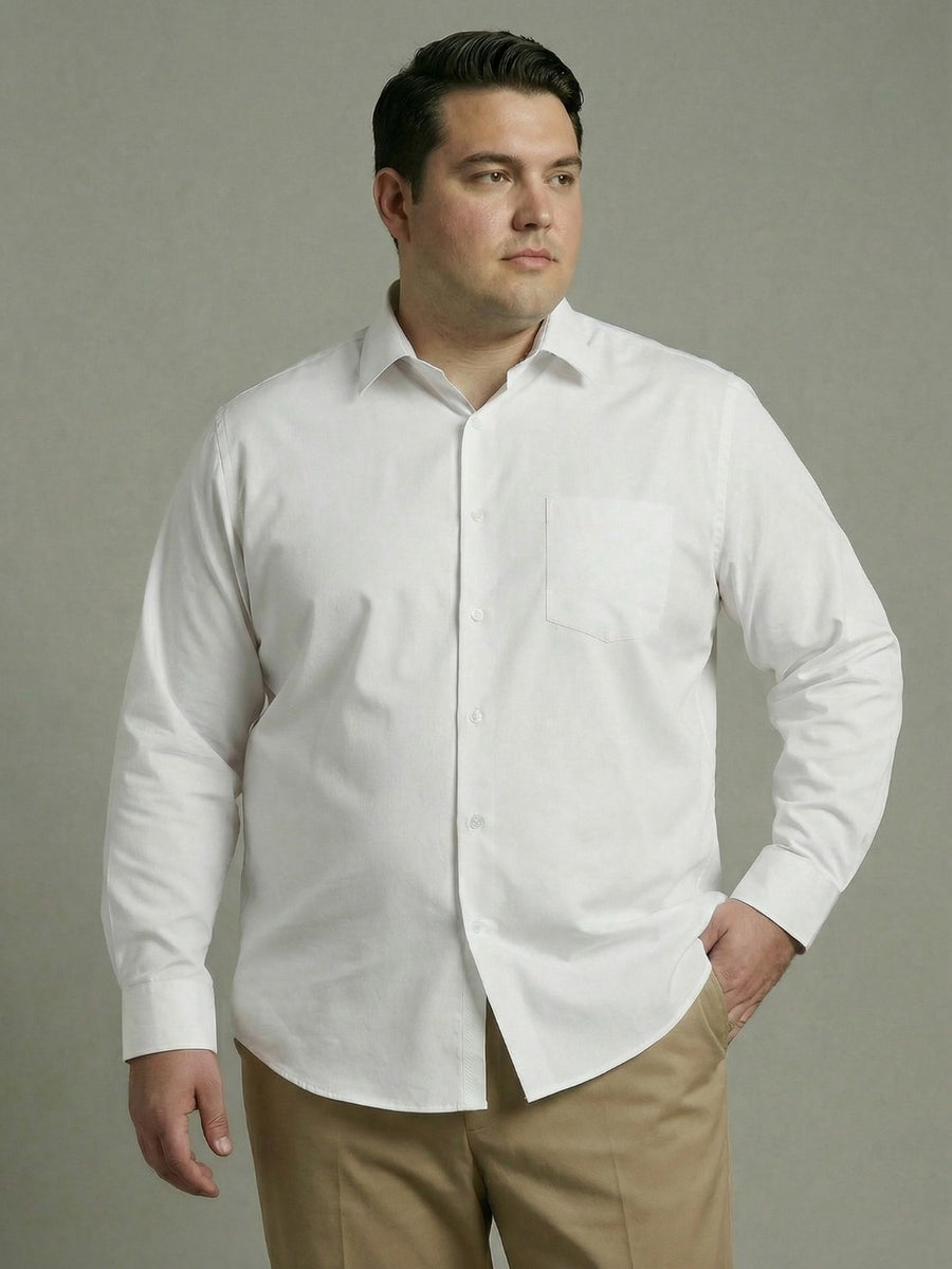 Premium Poplin Solid Plus Size Shirt