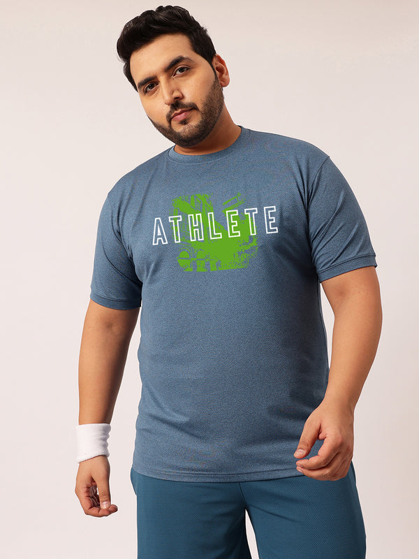 Athlete Rapid Dry Premium Gym T-shirt in Airforce Blue
