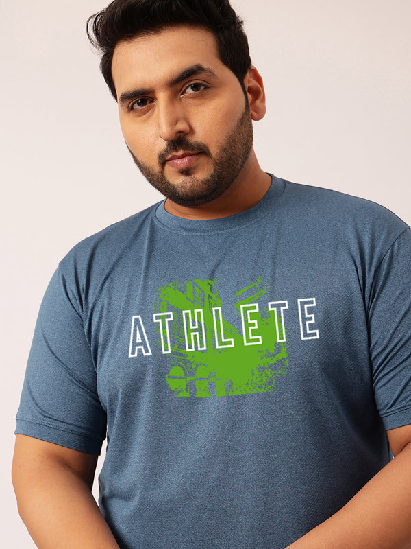 Athlete Rapid Dry Premium Gym T-shirt in Airforce Blue
