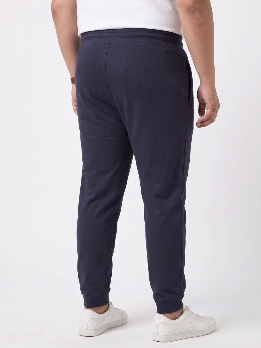 Plus Size French Terry Mid-Rise Joggers with Zip Pocket