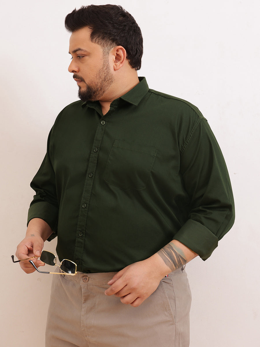 Satin Stretchable Premium Plus Size Shirt
