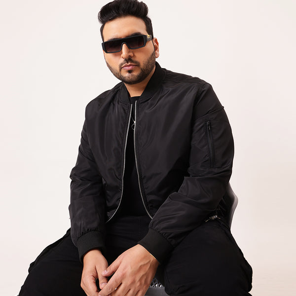 Classic Bomber Jacket in Black
