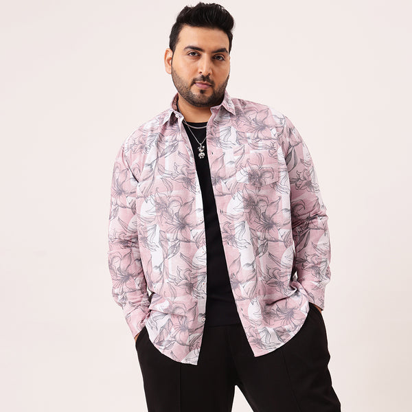 Pink Floral Cotton Lee Shirt