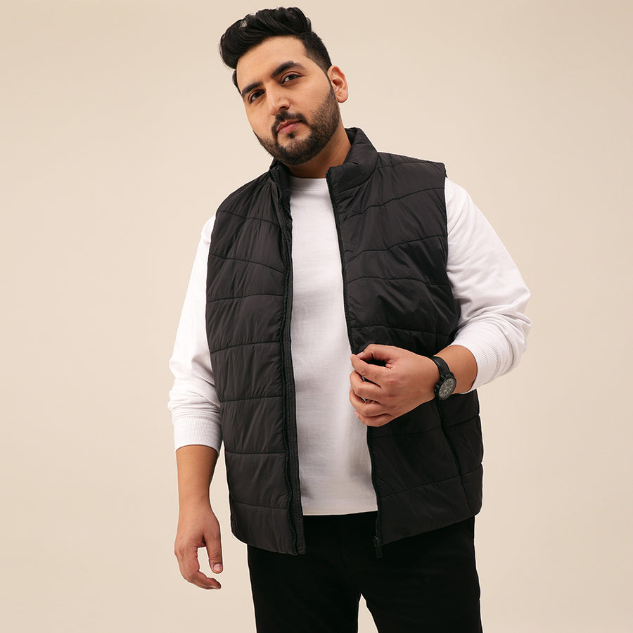 Half Sleeves Puffer Jacket