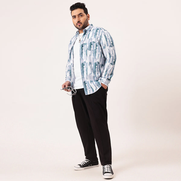 Blue Block Color Cotton Lee Shirt in -