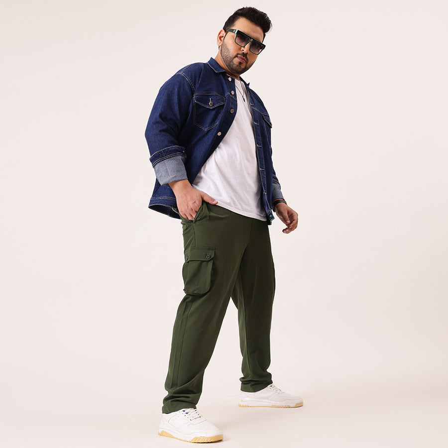 6 Pocket Relax Fit Cargo Plus Size