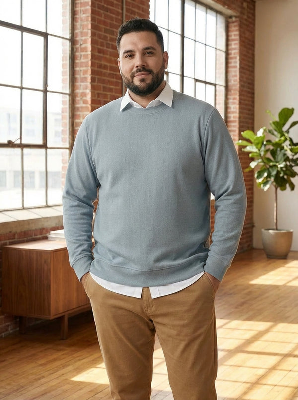 Ambercombie Textured Sweatshirt in Ice Blue