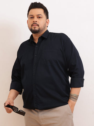 Satin Stretchable Premium Plus Size Shirt