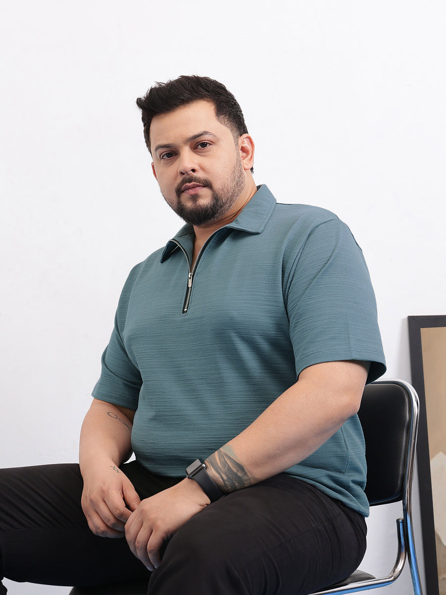 Moon Crush texture Plus size polo