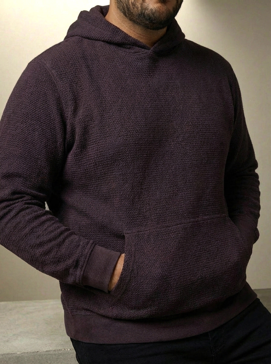 Premium Knitted Textured Hoodie