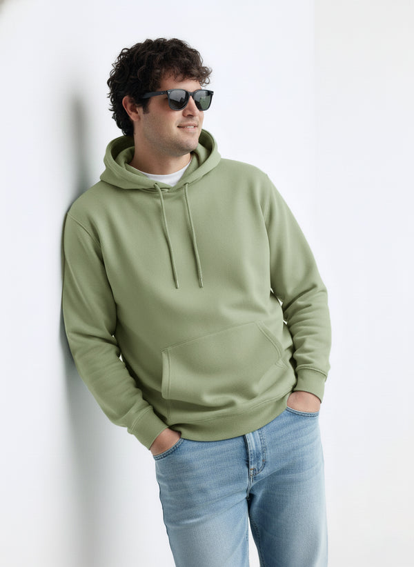 Solid Hoodie in Sage Green