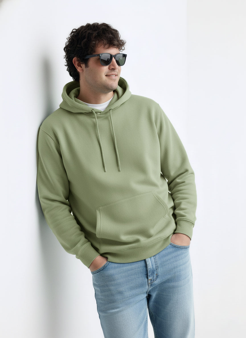 Solid Plus Size Hoodie