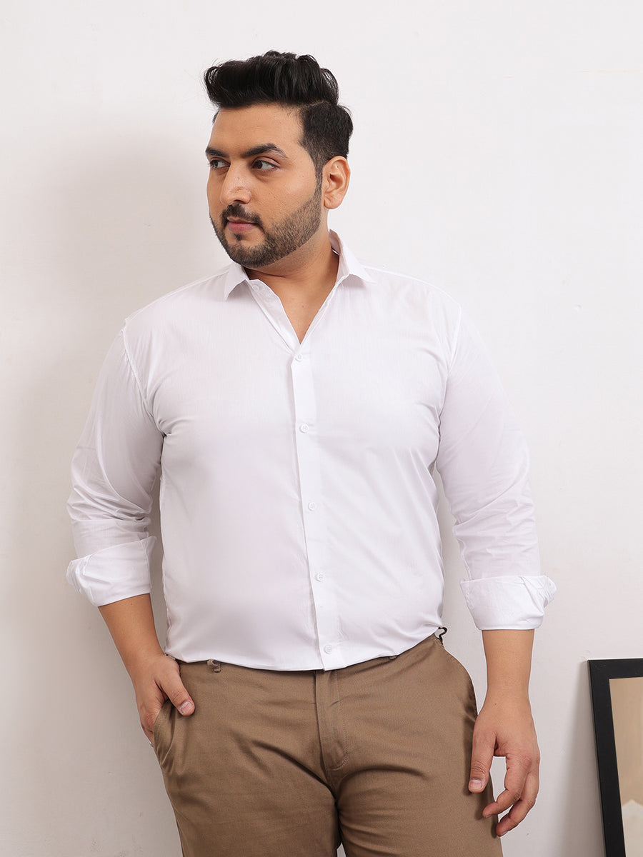 Solid Cotton Plus Size Shirt
