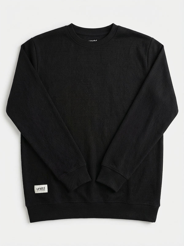 Black Premium Structured Sweatshirt