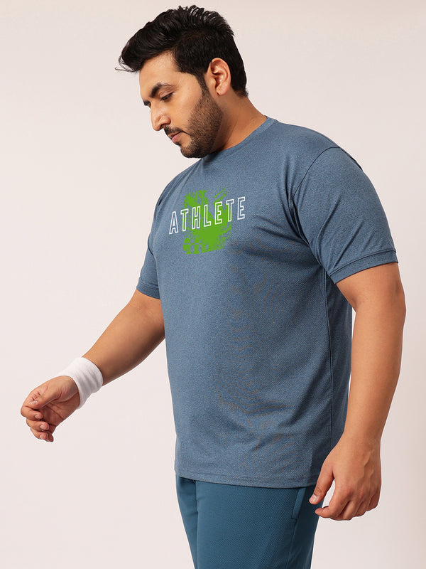 Athlete Rapid Dry Premium Gym T-shirt in Airforce Blue
