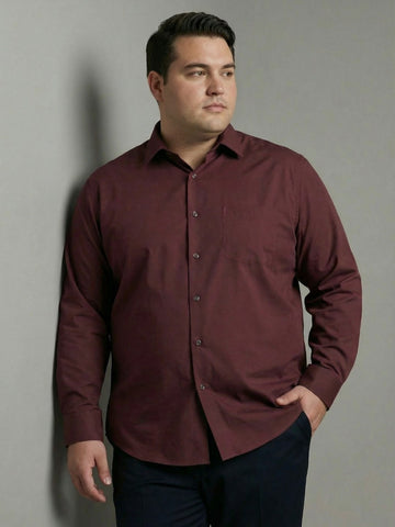 Premium Poplin Solid Plus Size Shirt