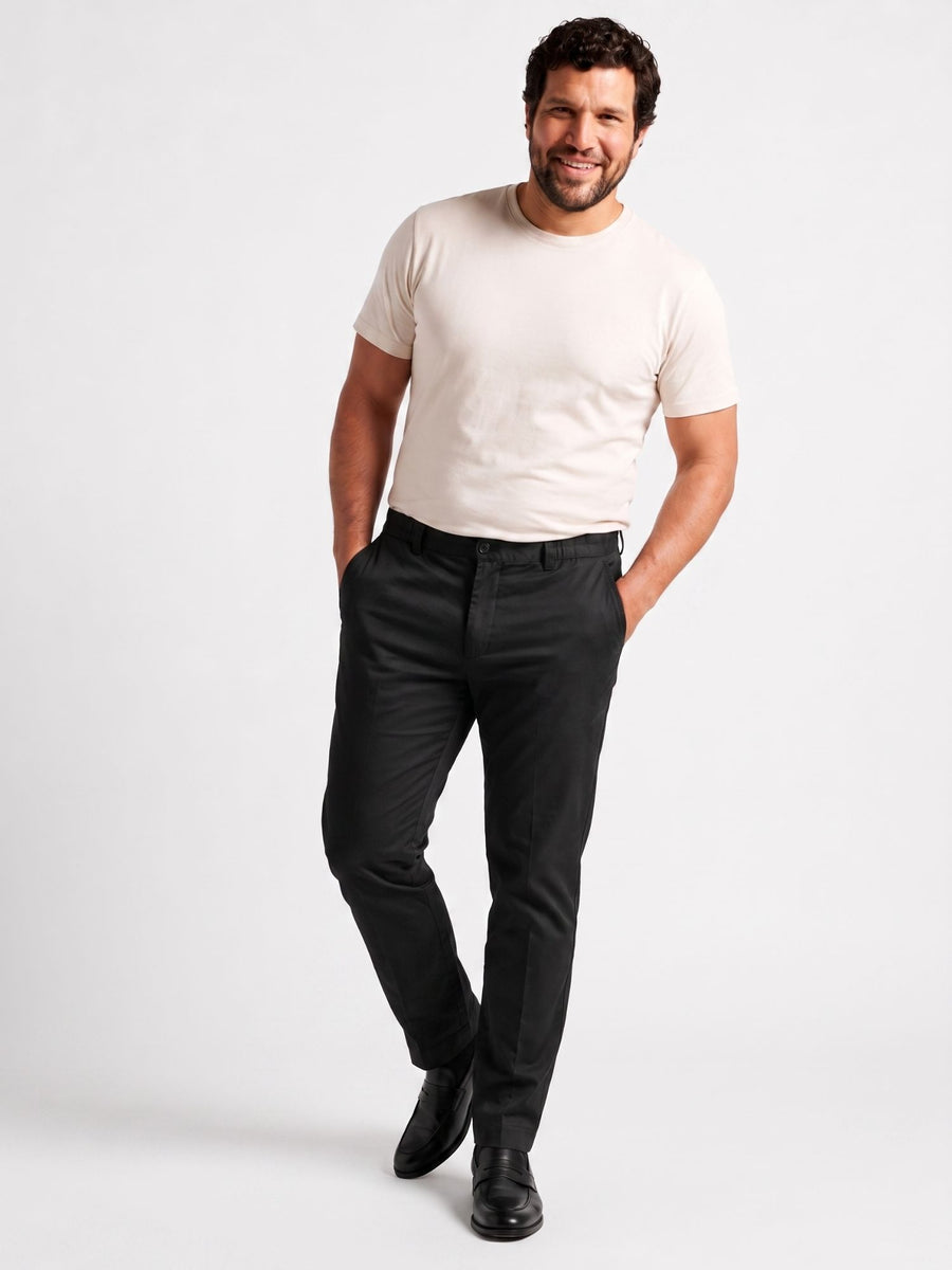 Satin Cotton Plus Size Chinos