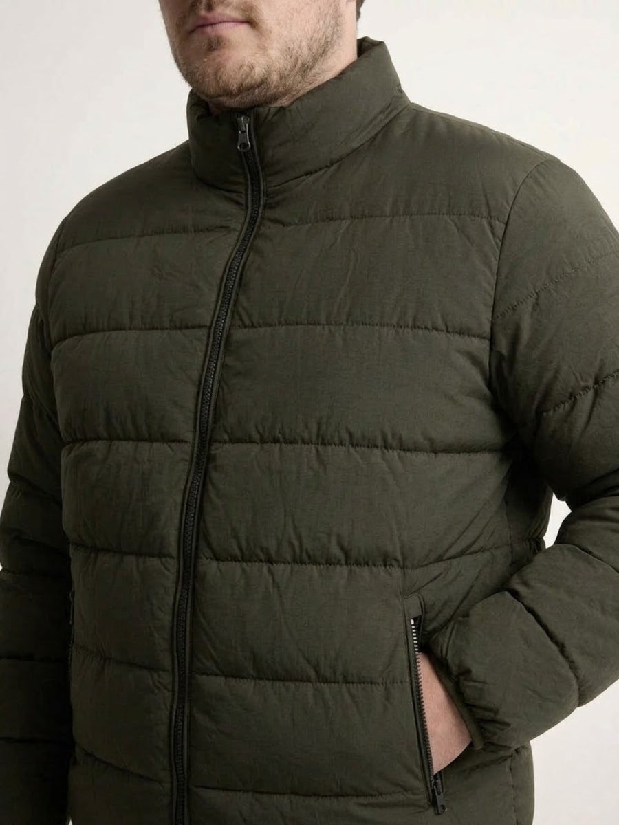 Quilted Water-Repellent Plus Size Puffer Jacket