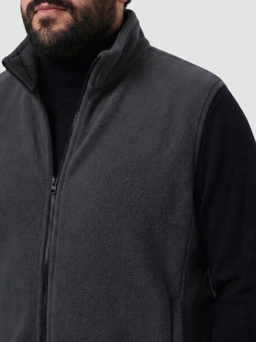 Fleece Half  Heavy Weight Plus size Zipper Jacket