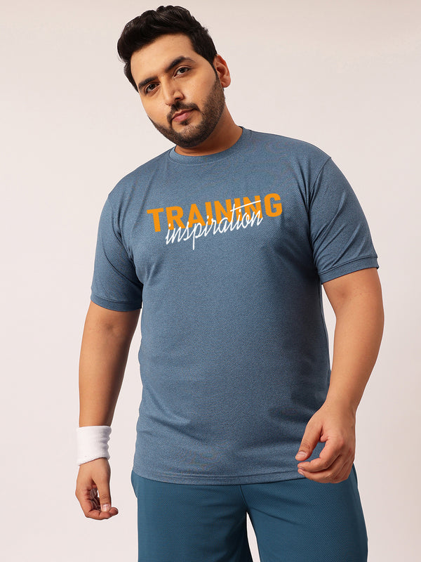 Training Inspiration Rapid Dry Premium Gym T-shirt in Airforce Blue