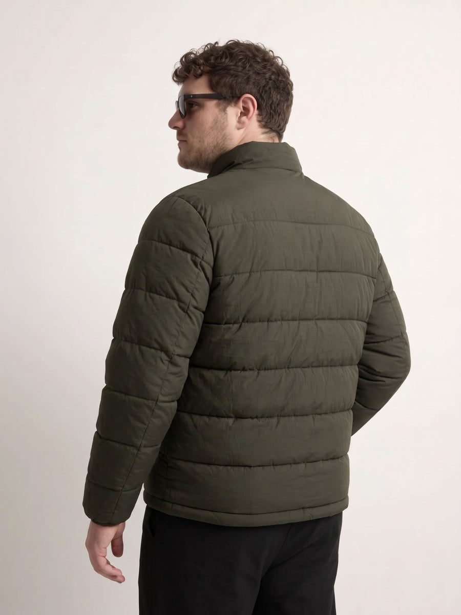 Quilted Water-Repellent Plus Size Puffer Jacket