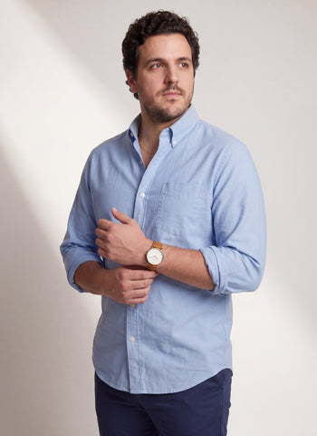 Oxford Cotton Solid Plus Size Shirt