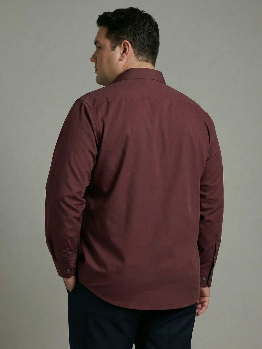 Premium Poplin Solid Plus Size Shirt