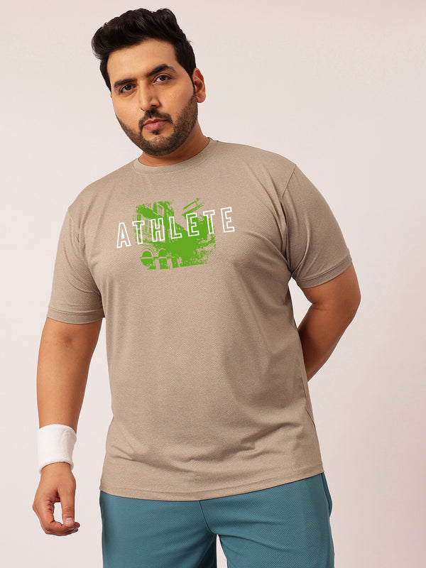 Athlete Rapid Dry Premium Gym T-shirt in Beige