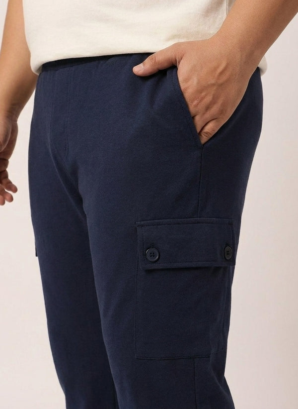 Cargo Joggers in Navy Blue