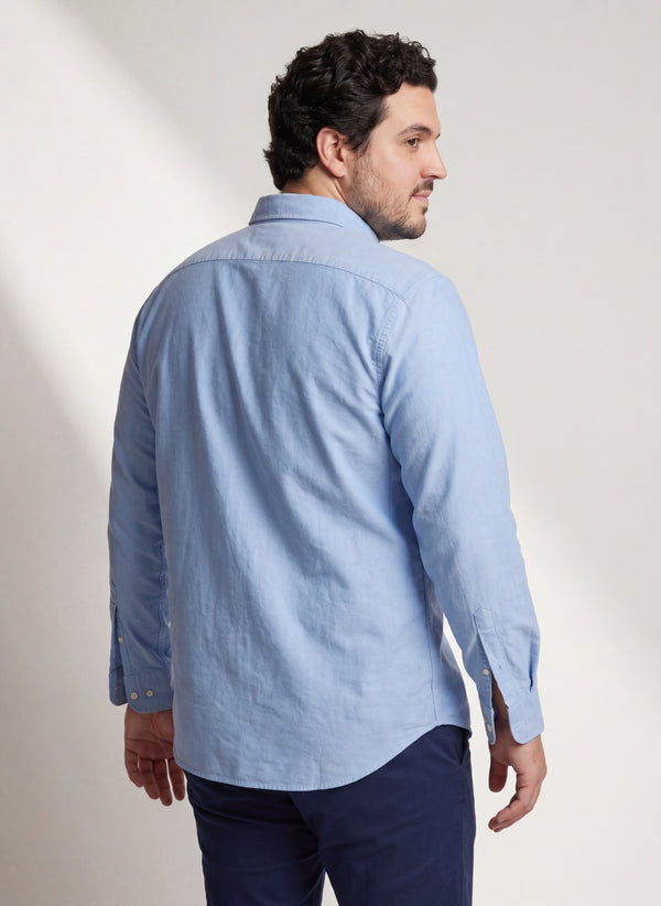 Oxford Cotton Solid Shirt in Light Blue