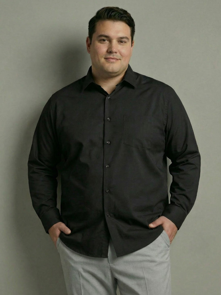 Premium Poplin Solid Plus Size Shirt