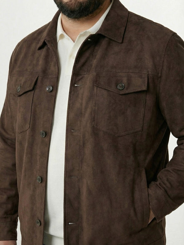 Suede Jacket in Coffee