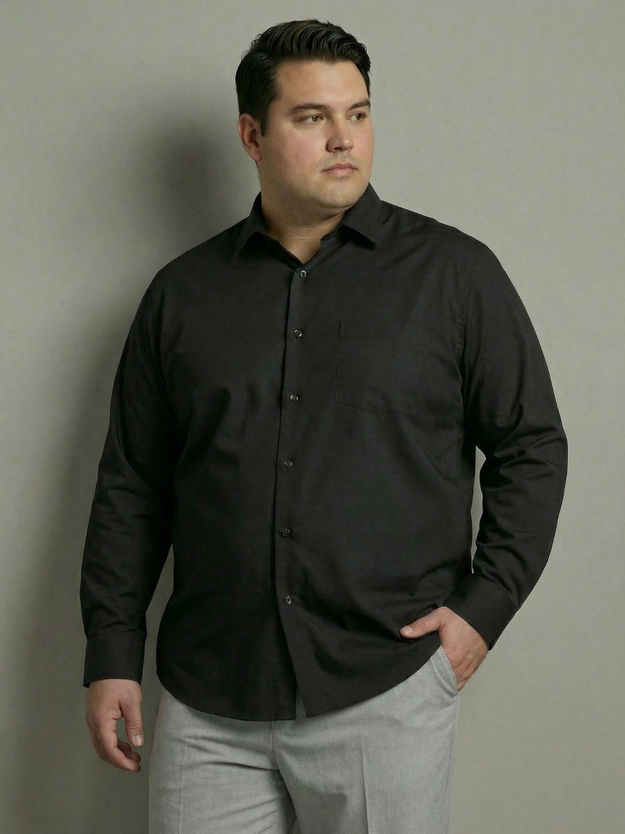 Premium Poplin Solid Plus Size Shirt