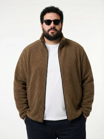 Fleece Heavy Weight Plus size Zipper Jacket